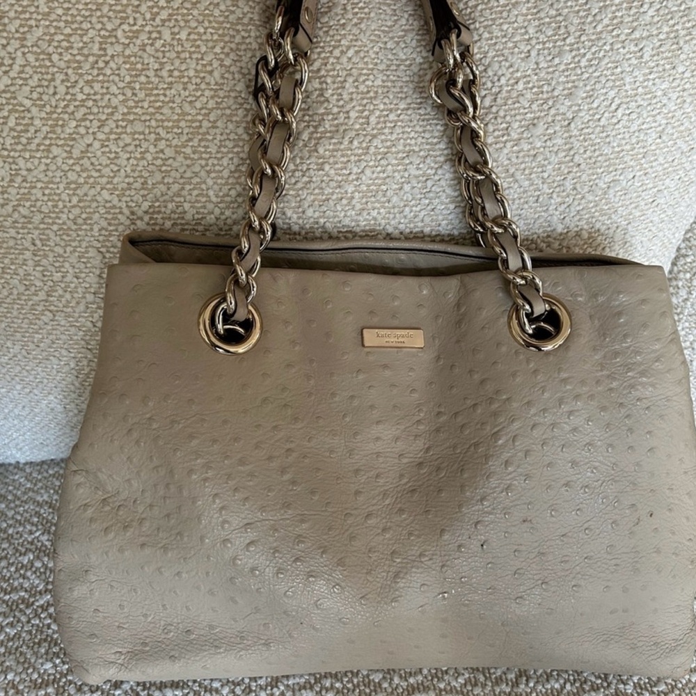 Kate Spade Taupe Textured Shoulder Bag